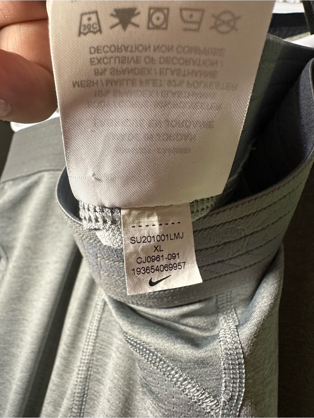 Nike Pro Men's 3/4 Length Compression Tights - Picture 5 of 7